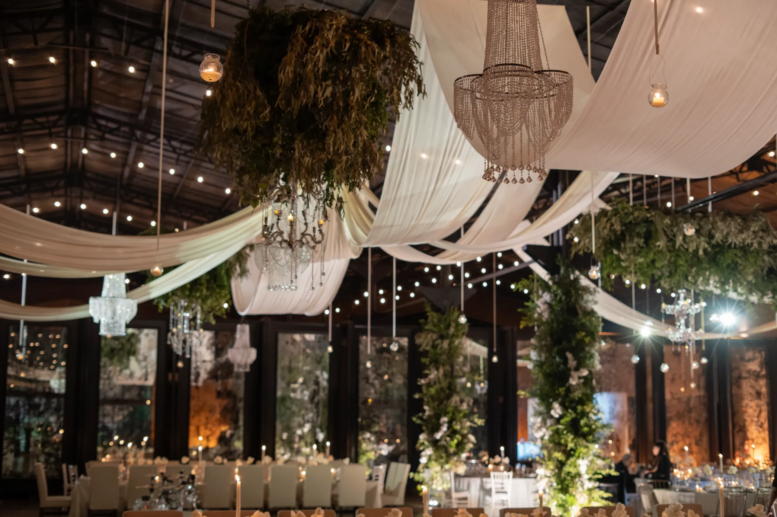 Reception decor in Mexico wedding photography by Poga Studios