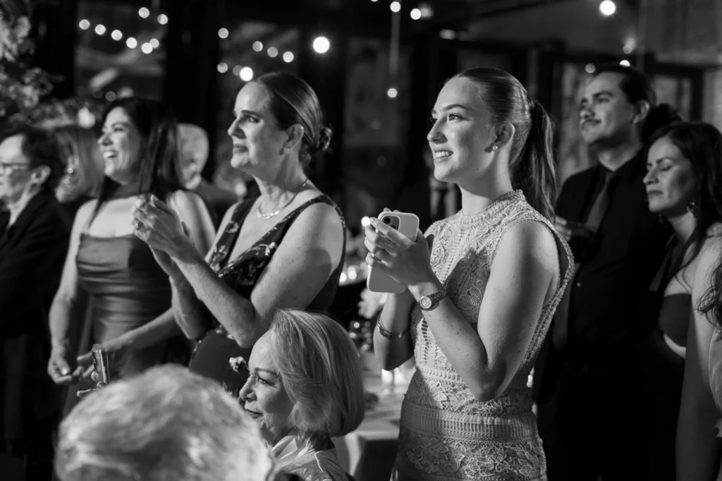 Bridemaids celebrating during a Mexico destination wedding photographed by Poga Studios