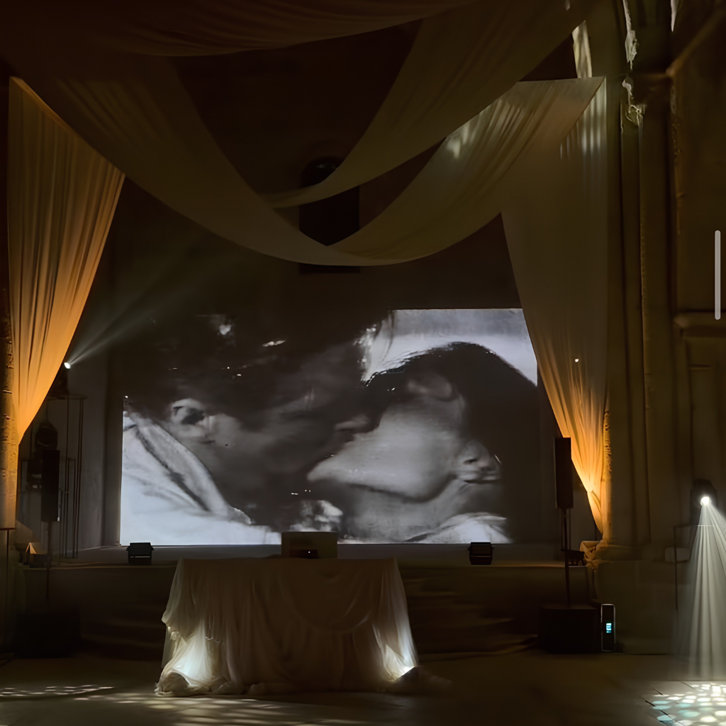 Porjection during the rwedding ecption